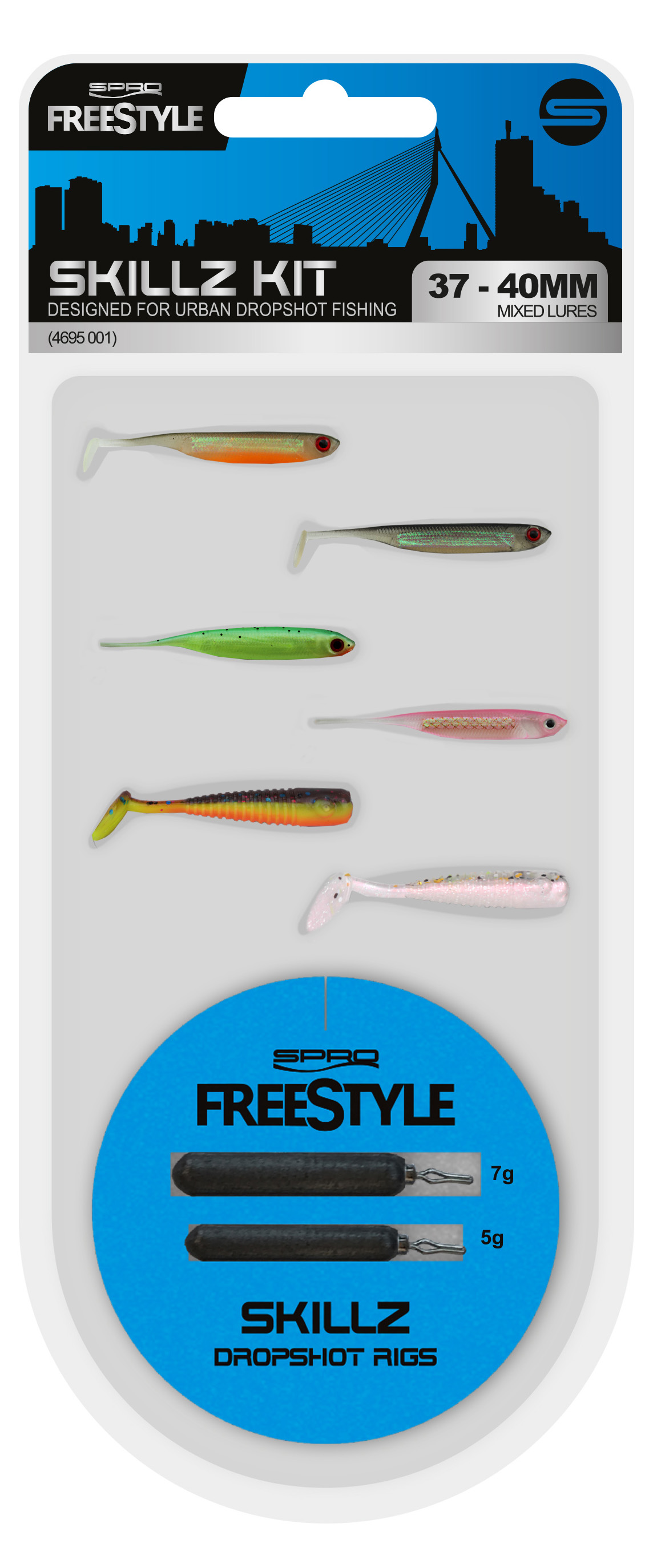SPRO DROPSHOT SKILLZ KIT MIXED LURES 37-40MM 4695-001.jpg Spro Freestyle Dropshot Kits
